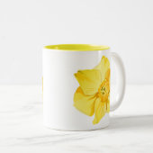 Daffodil Yellow Short-Trumpet Spring Flower Tweekleurige Koffiemok (Voorkant rechts)