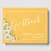 Daffodil Yellow & White Daisies Guest Book Gastenboek (Voorkant)
