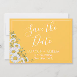  Daffodil Yellow & White Daisies Save The Date