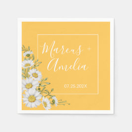  Daffodil Yellow & White Daisies Wedding Servet