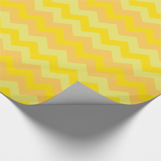 Daffodil Yellow Wrapping Paper, Chevrons Cadeaupapier (Hoek)