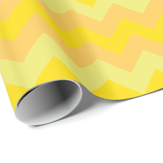 Daffodil Yellow Wrapping Paper, Chevrons Cadeaupapier (Rol Hoek)