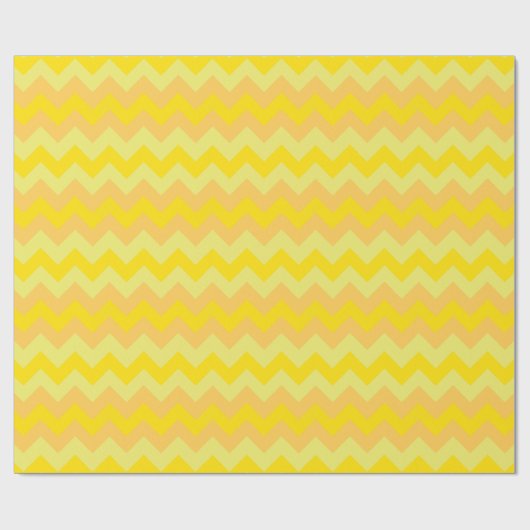 Daffodil Yellow Wrapping Paper, Chevrons Cadeaupapier (Vlak)