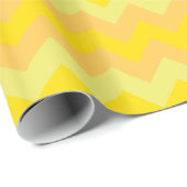 Daffodil Yellow Wrapping Paper, Chevrons Cadeaupapier (Rol Hoek)