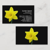 Daffodil - zwart visitekaartje (Voorkant / Achterkant)
