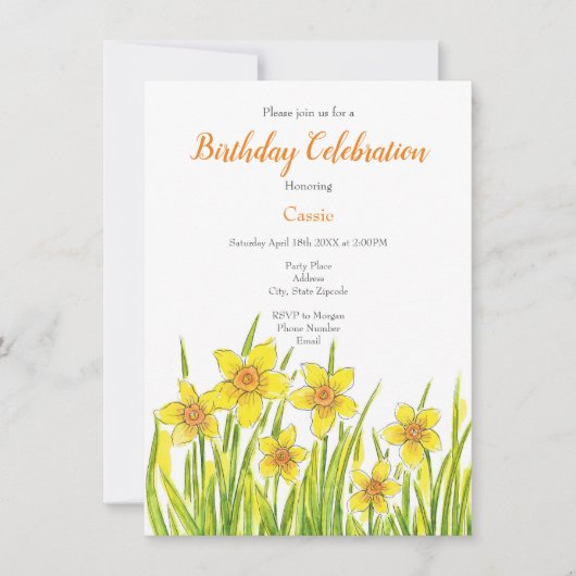 Daffodilatieveld Kaart (Voorkant)