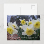 Daffodildruk met Isaiah 30:15 Briefkaart (Voorkant / Achterkant)