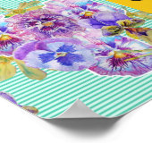 Daffodilerende Waterverf Poster van lentebloemen (Hoek)