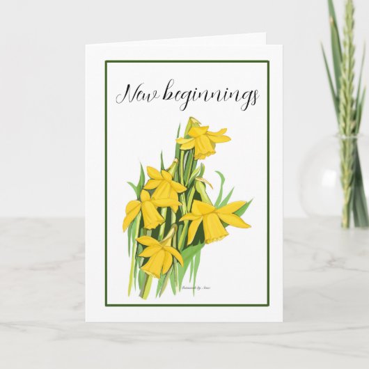 Daffodilerkaart Bedankkaart (Voorkant)