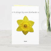 Daffodilerkaarten, speciaal ontworpen voor deffodi feestdagen kaart (Achterkant)