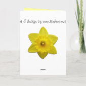 Daffodilerkaarten, speciaal ontworpen voor deffodi feestdagen kaart (Achterkant)