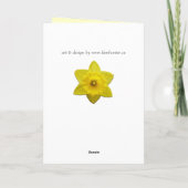 Daffodilerkaarten, speciaal ontworpen voor deffodi feestdagen kaart (Achterkant)