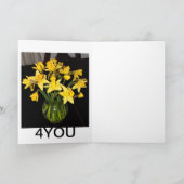 Daffodill is voor altijd feestdagen kaart (Binnen)