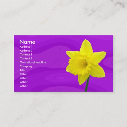 Daffodill Visitekaartje (Voorkant)