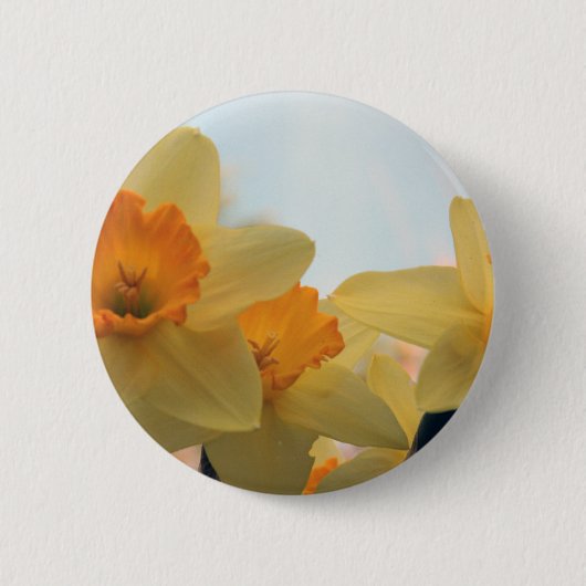 Daffodillen Ronde Button 5,7 Cm (Voorkant)