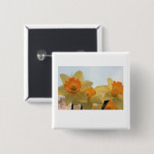 Daffodillen Vierkante Button 5,1 Cm (Voorkant /achterkant)