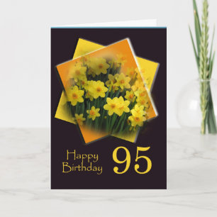 Daffodils 95e Verjaardag Wensen Wenskaart Kaart