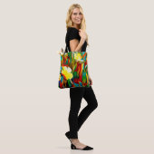 Daffodils. Abstract floral composition in a cubist Tote Bag (Op model)