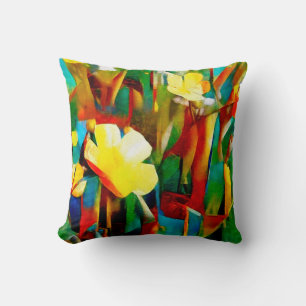 Daffodils. Abstracte florale samenstelling in een Kussen