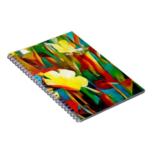 Daffodils. Abstracte florale samenstelling in een Notitieboek (Rechterzijde)