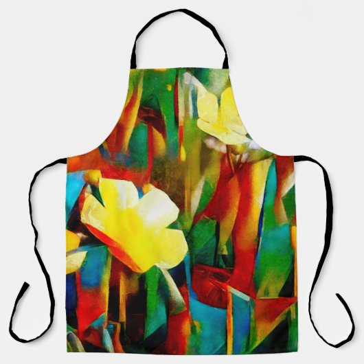 Daffodils. Abstracte florale samenstelling in een Schort (Voorkant)