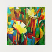 Daffodils. Abstracte florale samenstelling in een Wandkleed (Voorkant)