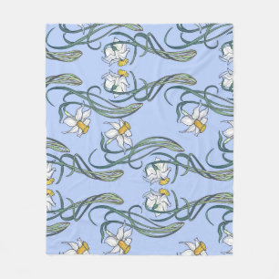 Daffodils Art: Nouveau Lente Fleece Deken