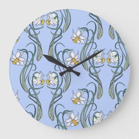 Daffodils Art: Nouveau Lente Grote Klok (Voorkant)