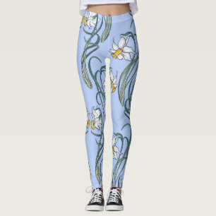 Daffodils Art: Nouveau Lente Leggings