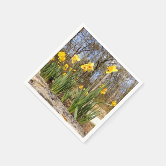Daffodils bij paaspapier servetten (Hoek)