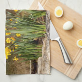 Daffodils bij Paastheedoek Theedoek (Quarter Fold)
