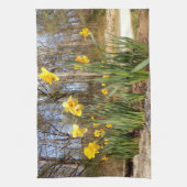 Daffodils bij Paastheedoek Theedoek (Verticaal)
