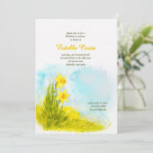 Daffodils Birthday Invitation Kaart (Staand voorkant)