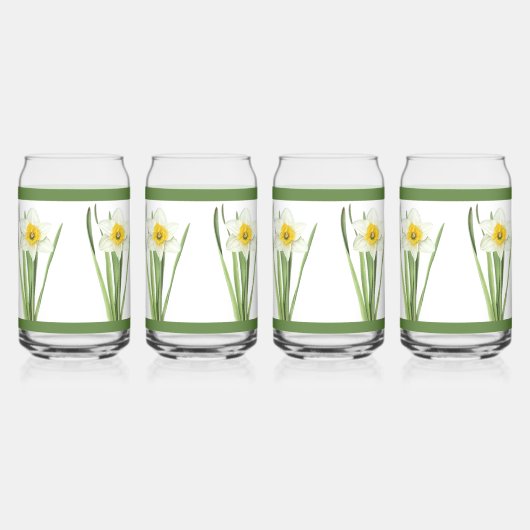 Daffodils Bloemen Botanische Kunst Blikvorm Glas (Rechts)