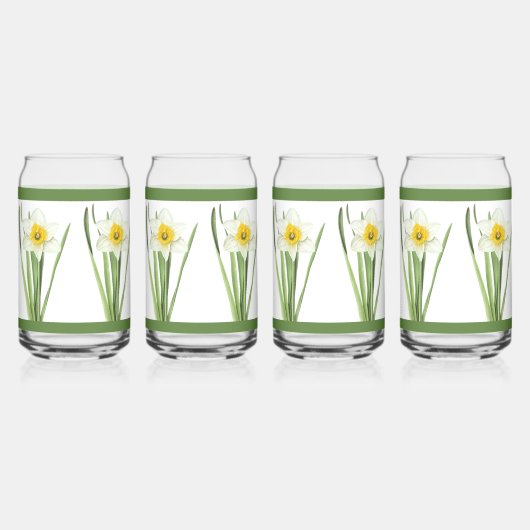 Daffodils Bloemen Botanische Kunst Blikvorm Glas (Voorkant)