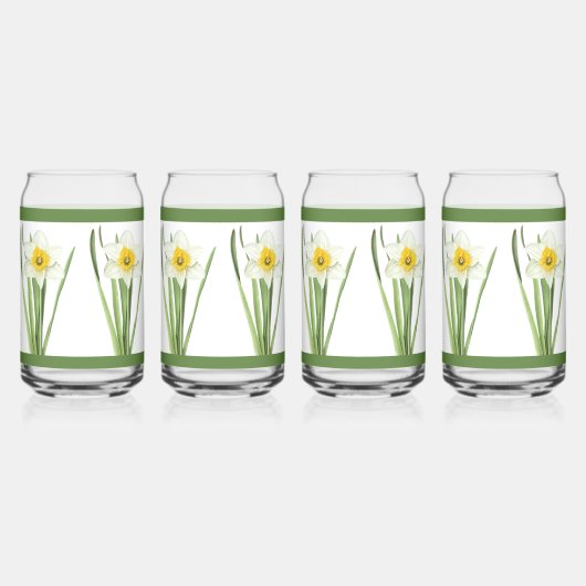 Daffodils Bloemen Botanische Kunst Blikvorm Glas (Links)