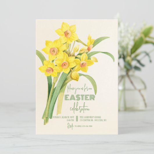 Daffodils Boeket Kaart (Staand voorkant)