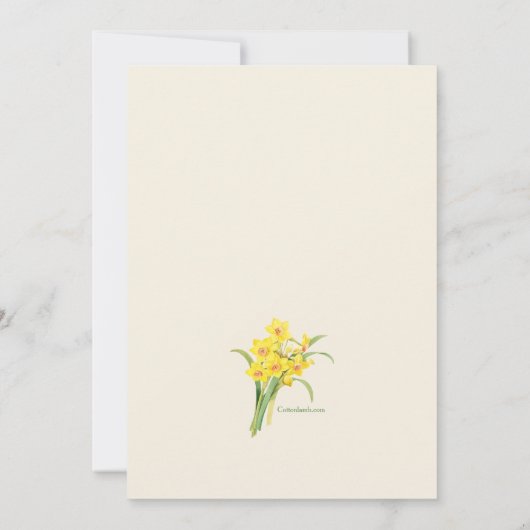 Daffodils Boeket Kaart (Achterkant)