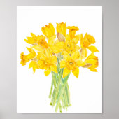 daffodils bouquet waterverf poster (Voorkant)