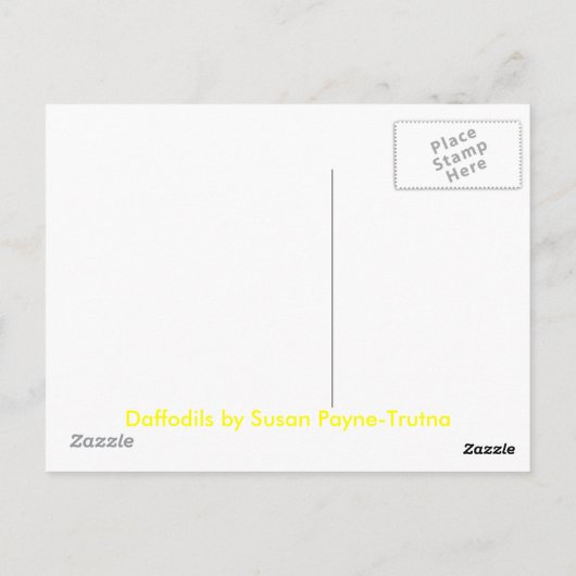 DAFFODILS BRIEFKAART (Achterkant)