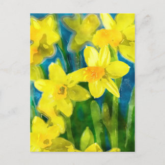 Daffodils Briefkaart in waterverf