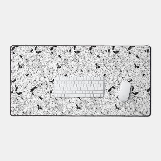 Daffodils bronfloraalpatroon bureaumat (Keyboard & Muis)