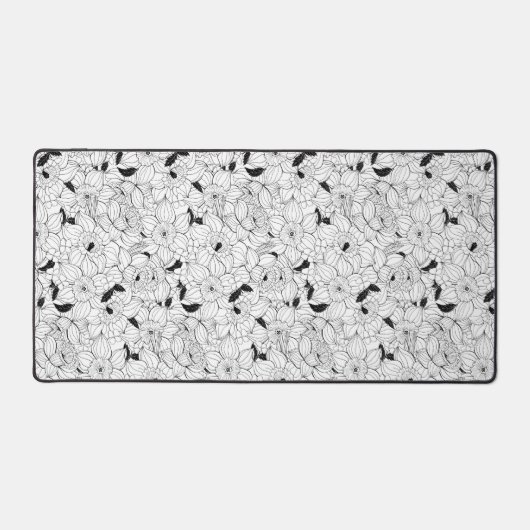 Daffodils bronfloraalpatroon bureaumat (Voorkant)