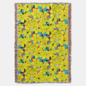 Daffodils bronfloraalpatroon deken (Voorkant Verticaal)