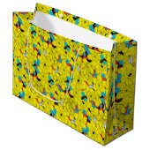 Daffodils bronfloraalpatroon groot cadeauzakje (Voorkant Gekanteld)