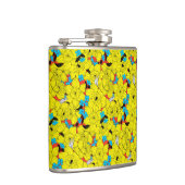 Daffodils bronfloraalpatroon heupfles (Rechts)