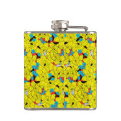 Daffodils bronfloraalpatroon heupfles (Achterkant)