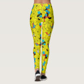 Daffodils bronfloraalpatroon leggings (Achterkant)