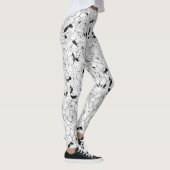 Daffodils bronfloraalpatroon leggings (Rechts)