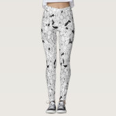Daffodils bronfloraalpatroon leggings (Voorkant)